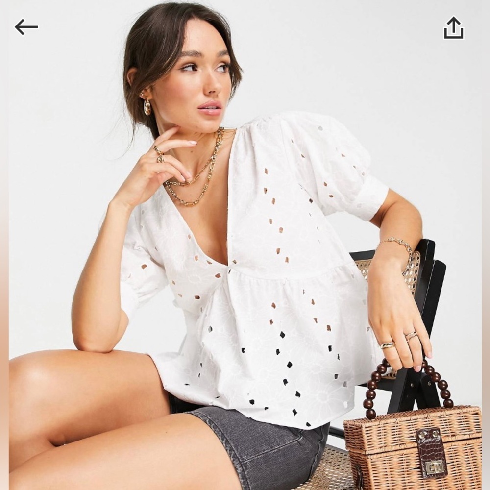 Eyelet White Top (ASOS)